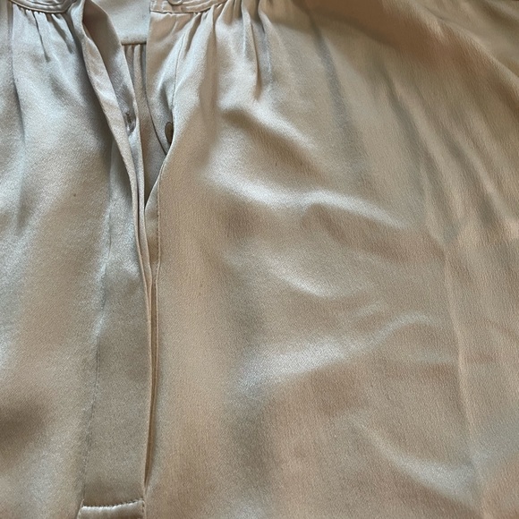 Vince | Gold Silk Blouse (S) - Picture 3 of 3